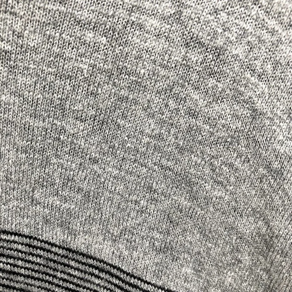 Banana Republic Gray Crewneck Sweater with Black Stripe Detail